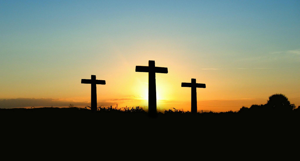 Christian crosses at Sunrise.