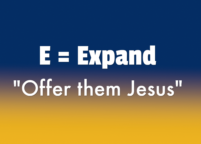 Expand the conversation towards Christ.