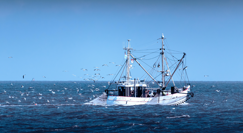 Fishing boat on the ocean