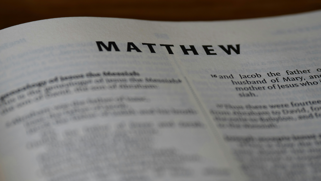 A Page from the gospel of Matthew