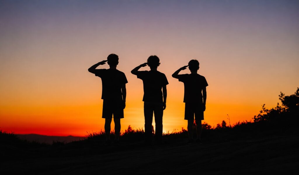 Can You Be Pro-Trans and Christian? Boys Saluting the Sunset.