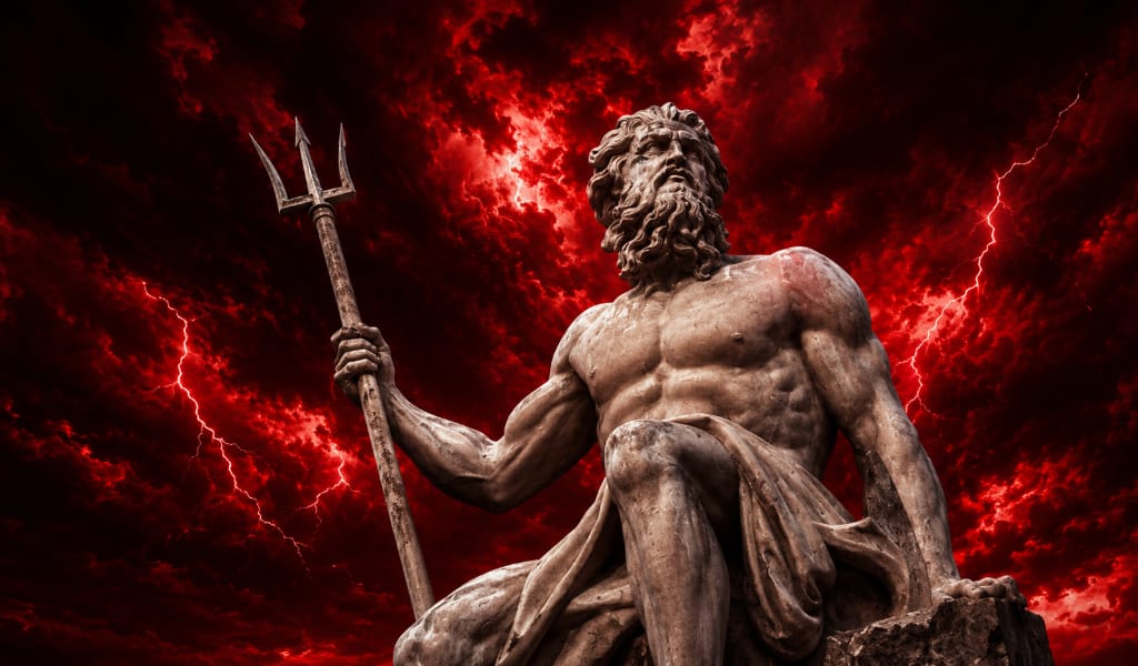 An image of the Greek god Poseidon.