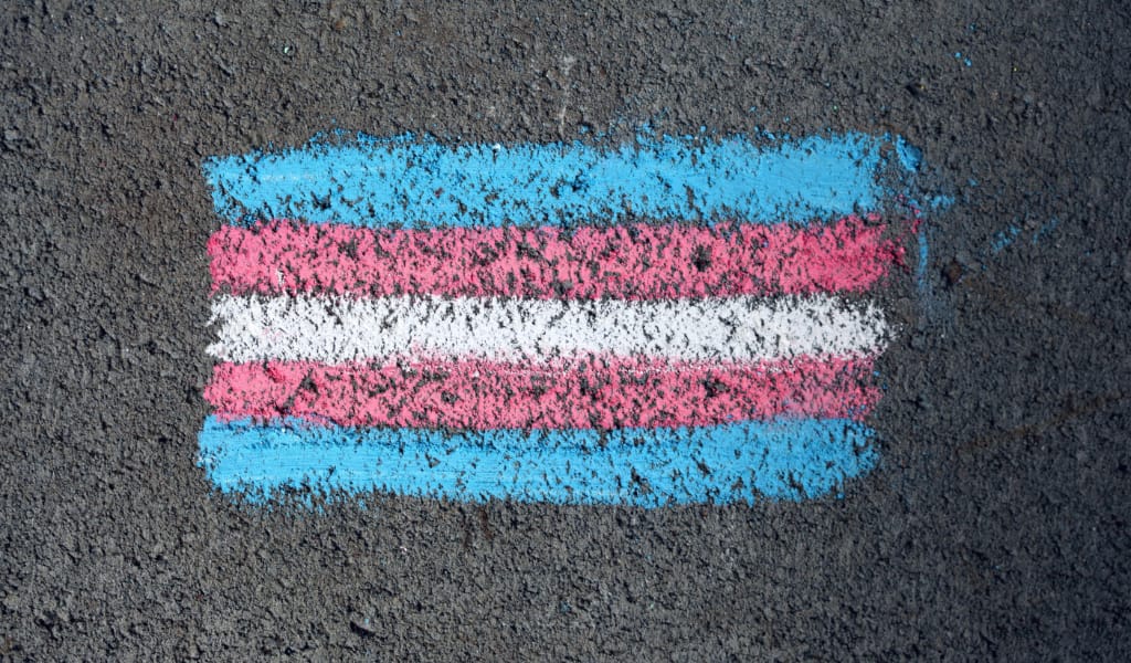 Can You Be Pro-Trans and Christian? Transgender Colors in Chalk.