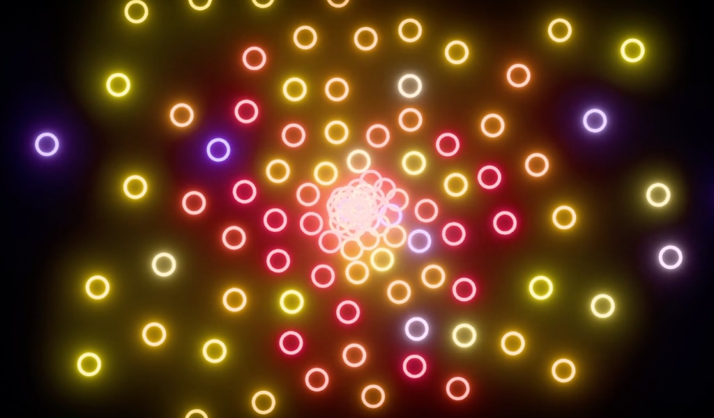 Image with a lot of glowing zeroes.